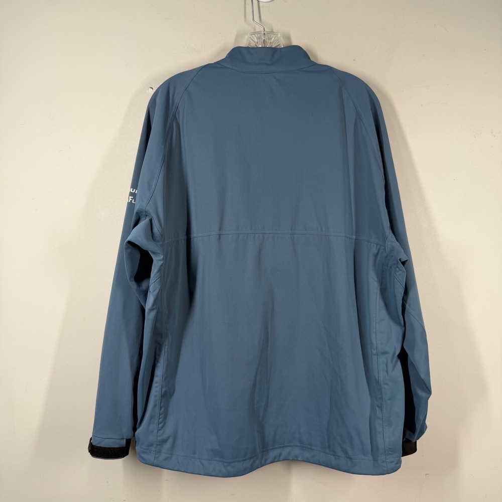 Sun Mountain RainFlex LS Mens Blue 1/4 Zip Golf Waterproof Rain Jacket Sz L - Picture 5 of 12